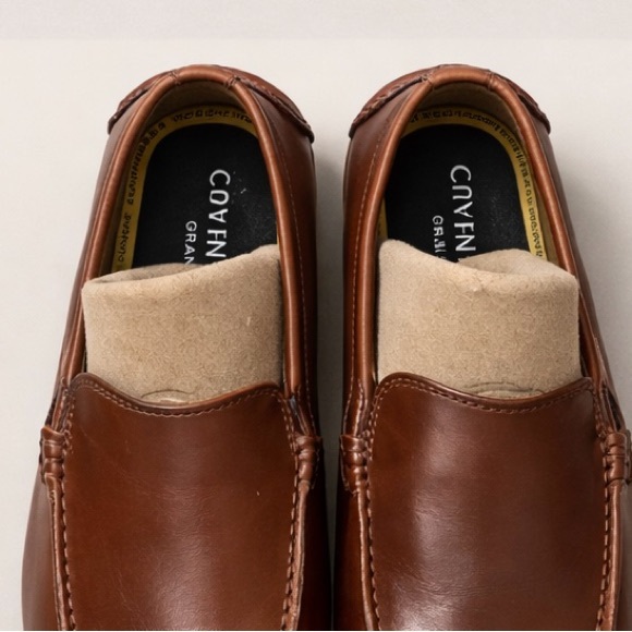 NWT Men’s - Cole Haan Venetian Driver Woodbury Leather Luxury Tan/Brown Loafers